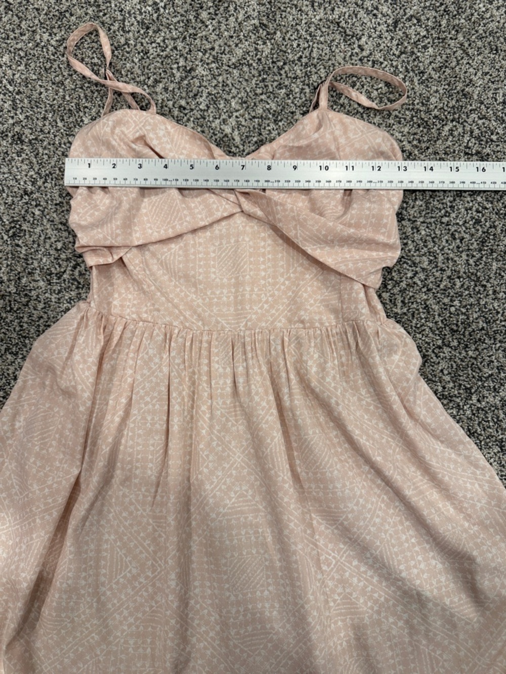 Roxy For Shore Blush Pink Sleeveless Twist-Front Summer Mini Dress Size M - Picture 13 of 13